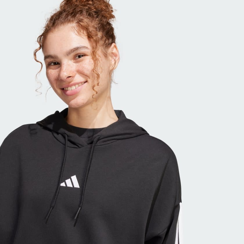 Adidas Essentials 3-Stripes French Terry Crop Hoodie Women 5
