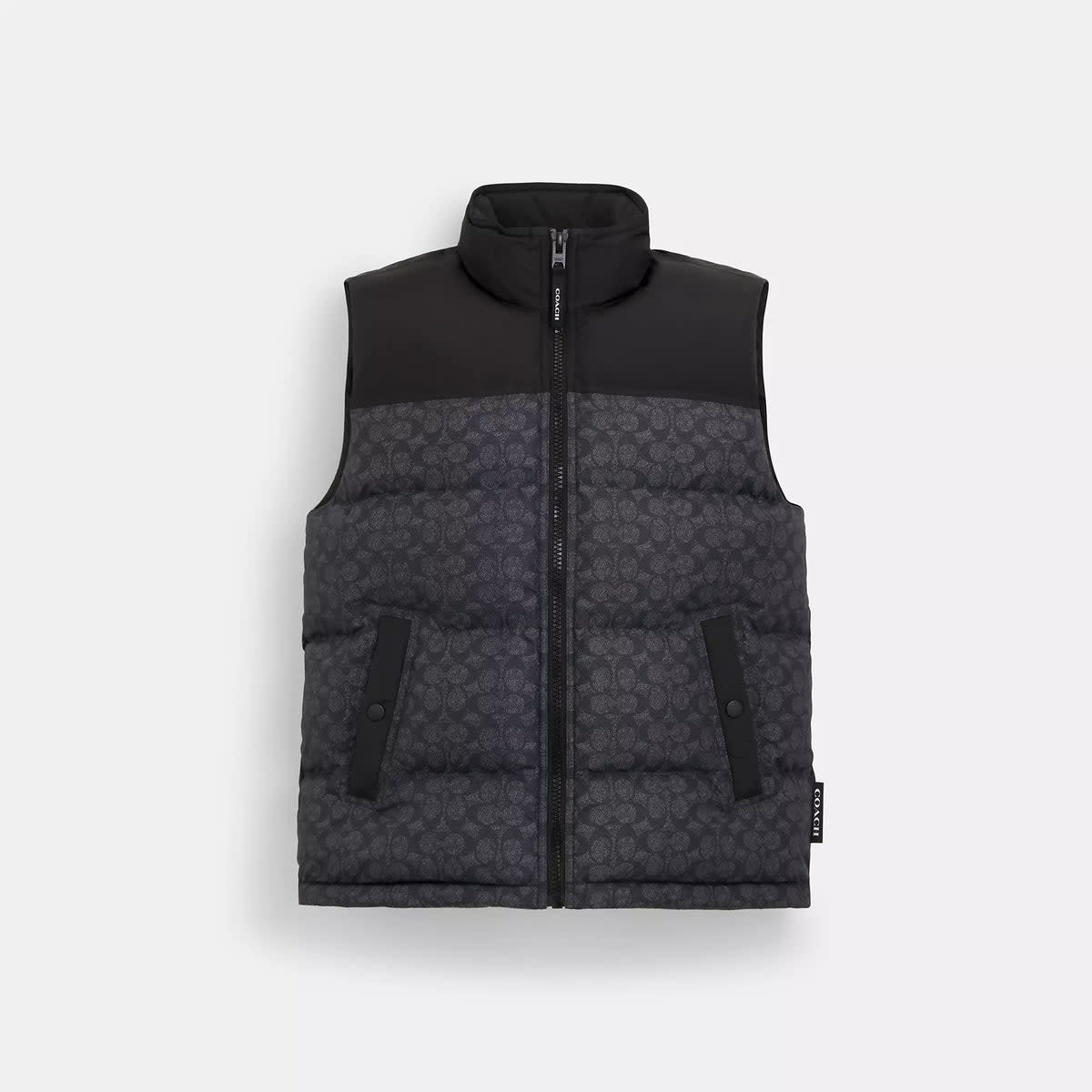 Signature Down Vest In Recycled Polyester