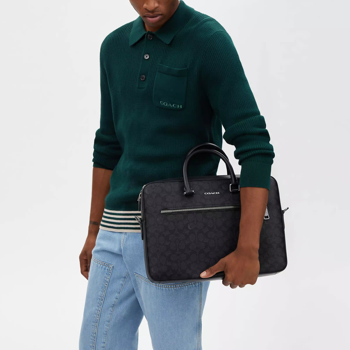 Ethan Slim Brief In Signature Canvas 2