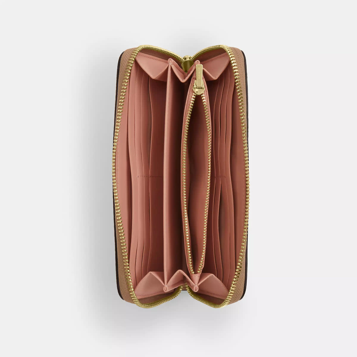 Long Zip Around Wallet In Signature Canvas With Floral Print 2