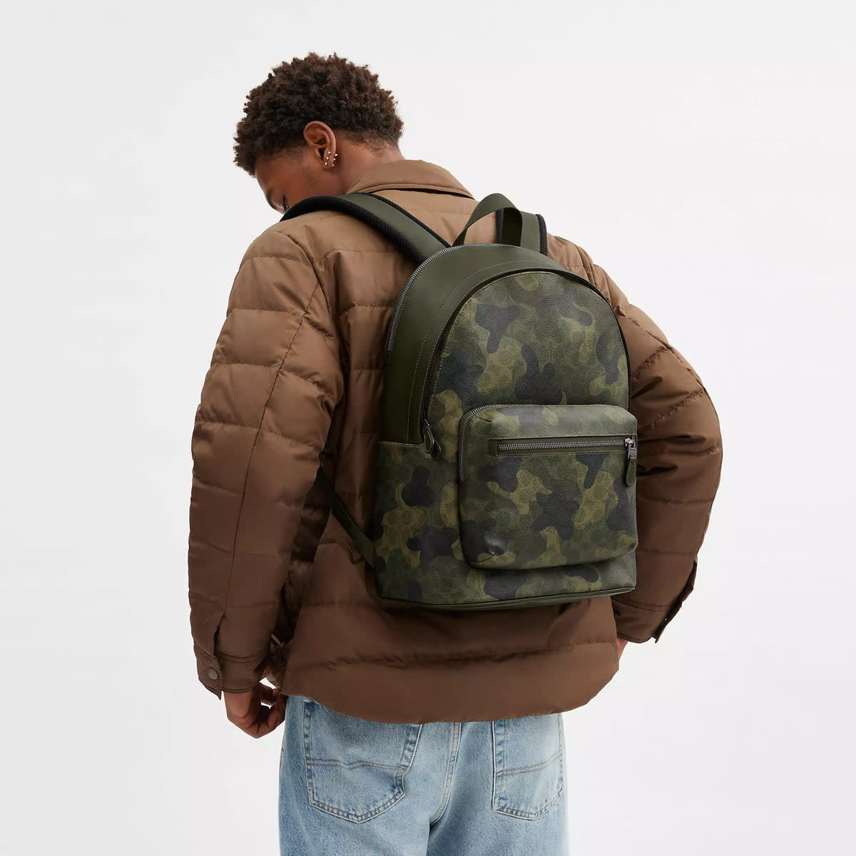 West Backpack In Signature Camo Print 4