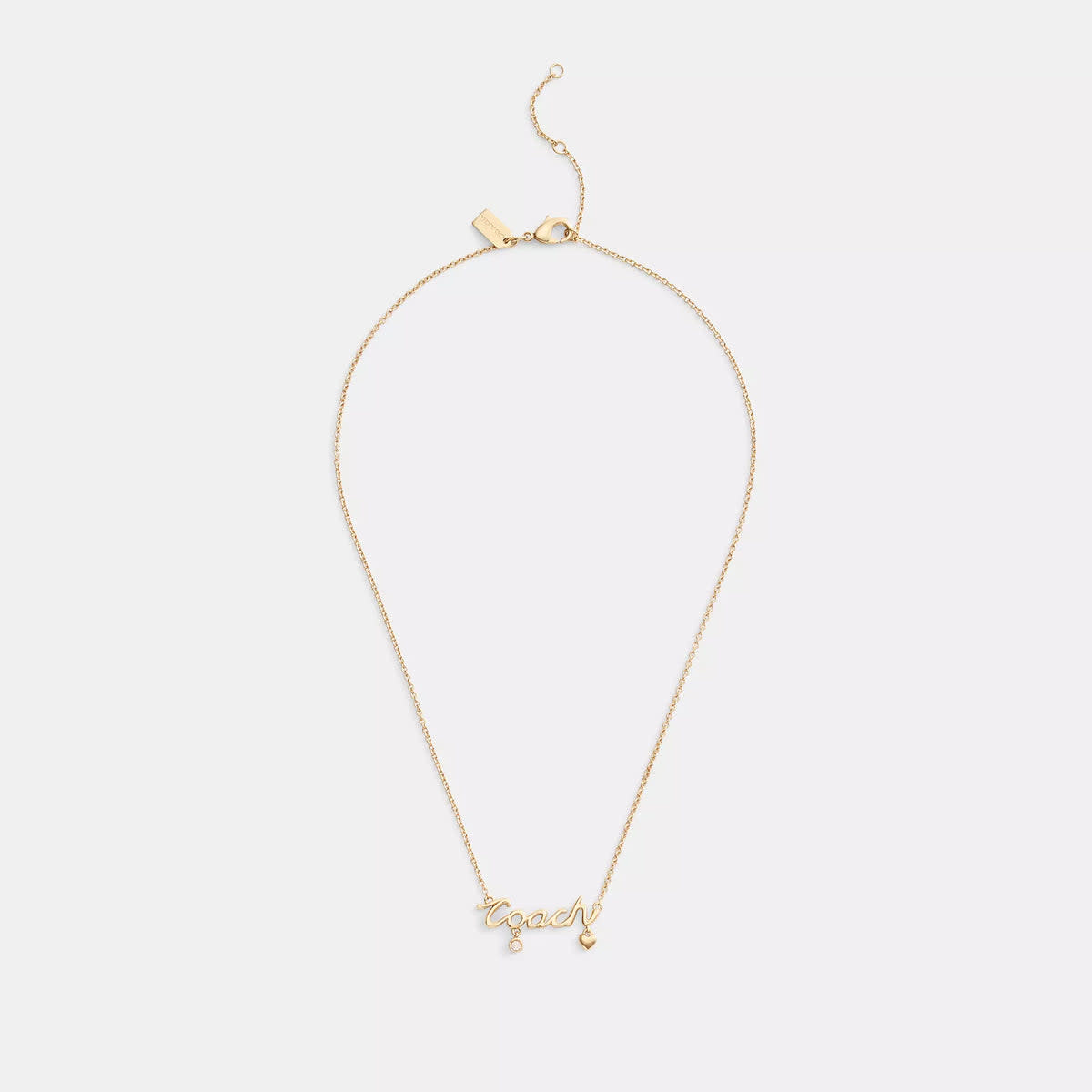 Coach Script Heart Necklace 2