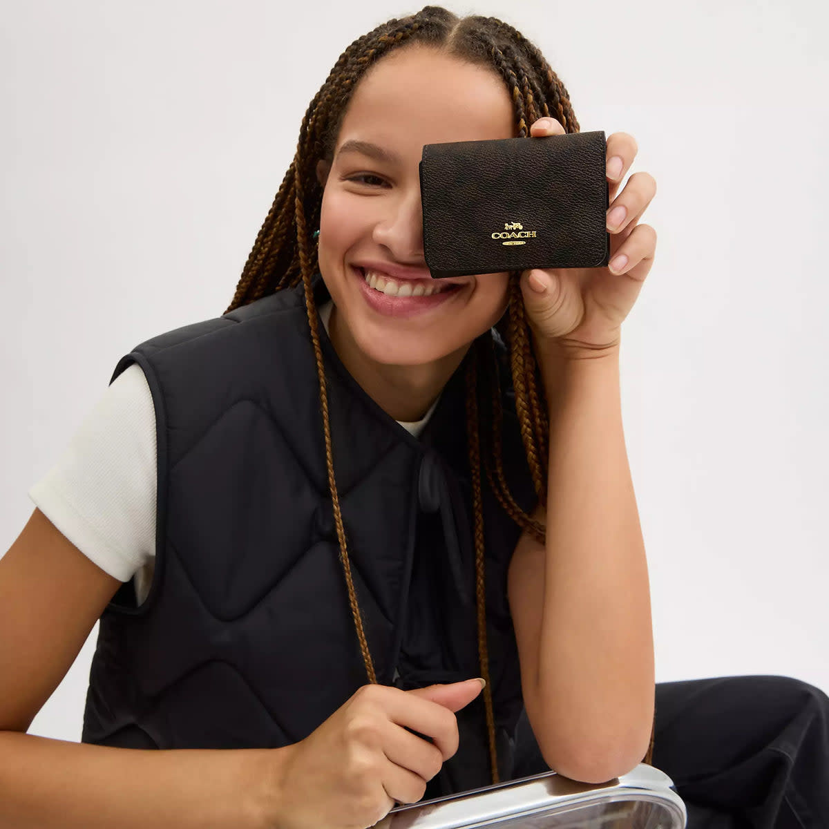 Card Holder Wallet In Blocked Signature Canvas 3