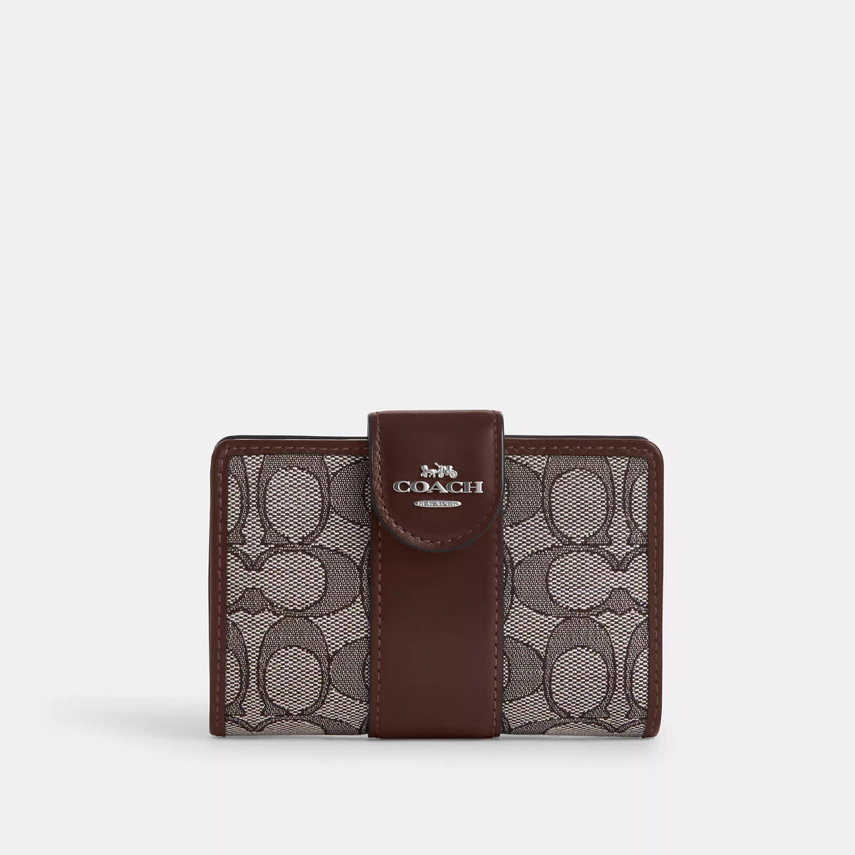 Medium Corner Zip Wallet In Signature Jacquard 4