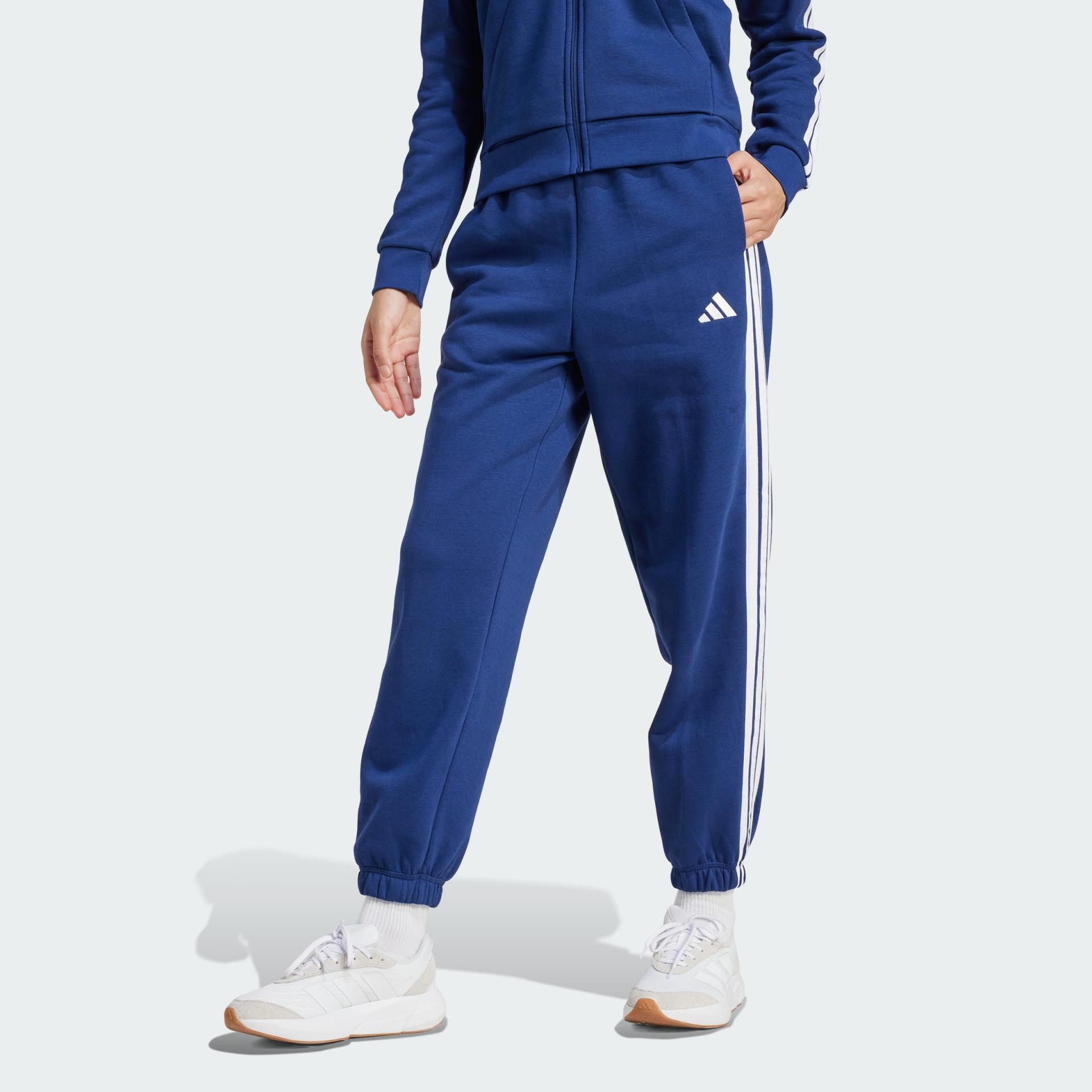 Adidas Essentials 3-Stripes Fleece Loose-Fit Pants Women