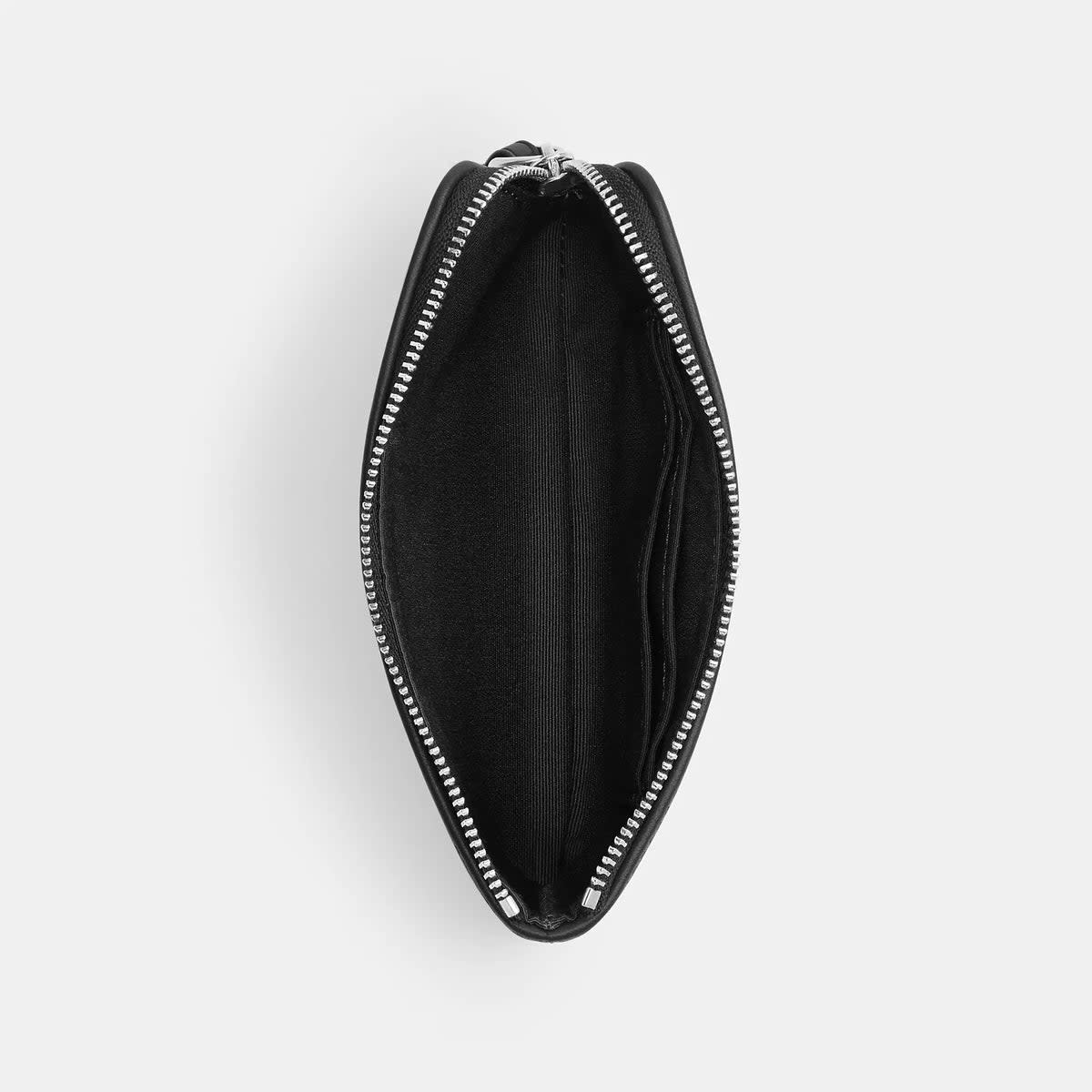 Corner Zip Wristlet In Signature Jacquard 2