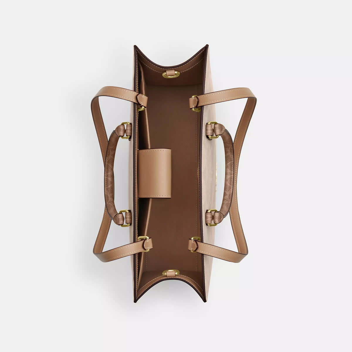 Maggie Tote Bag In Blocked Signature Canvas 2