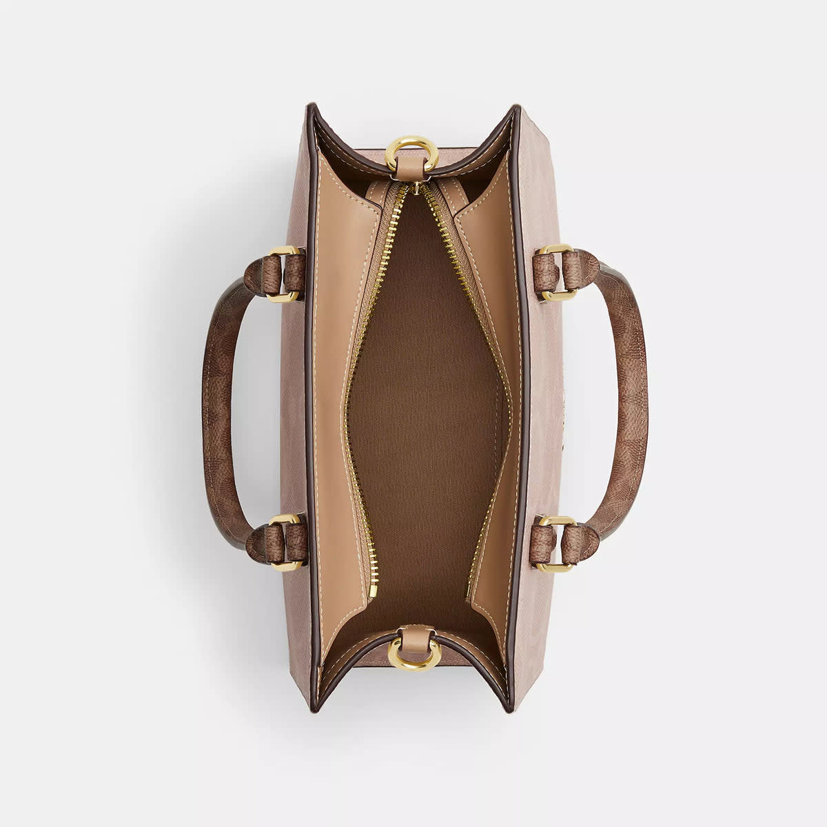 Maggie Small Tote Bag In Blocked Signature Canvas 5