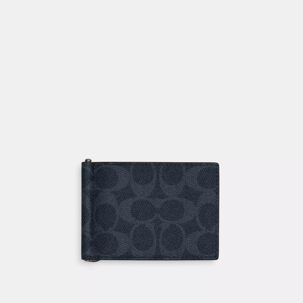 Slim Money Clip Billfold Wallet In Signature Canvas 4