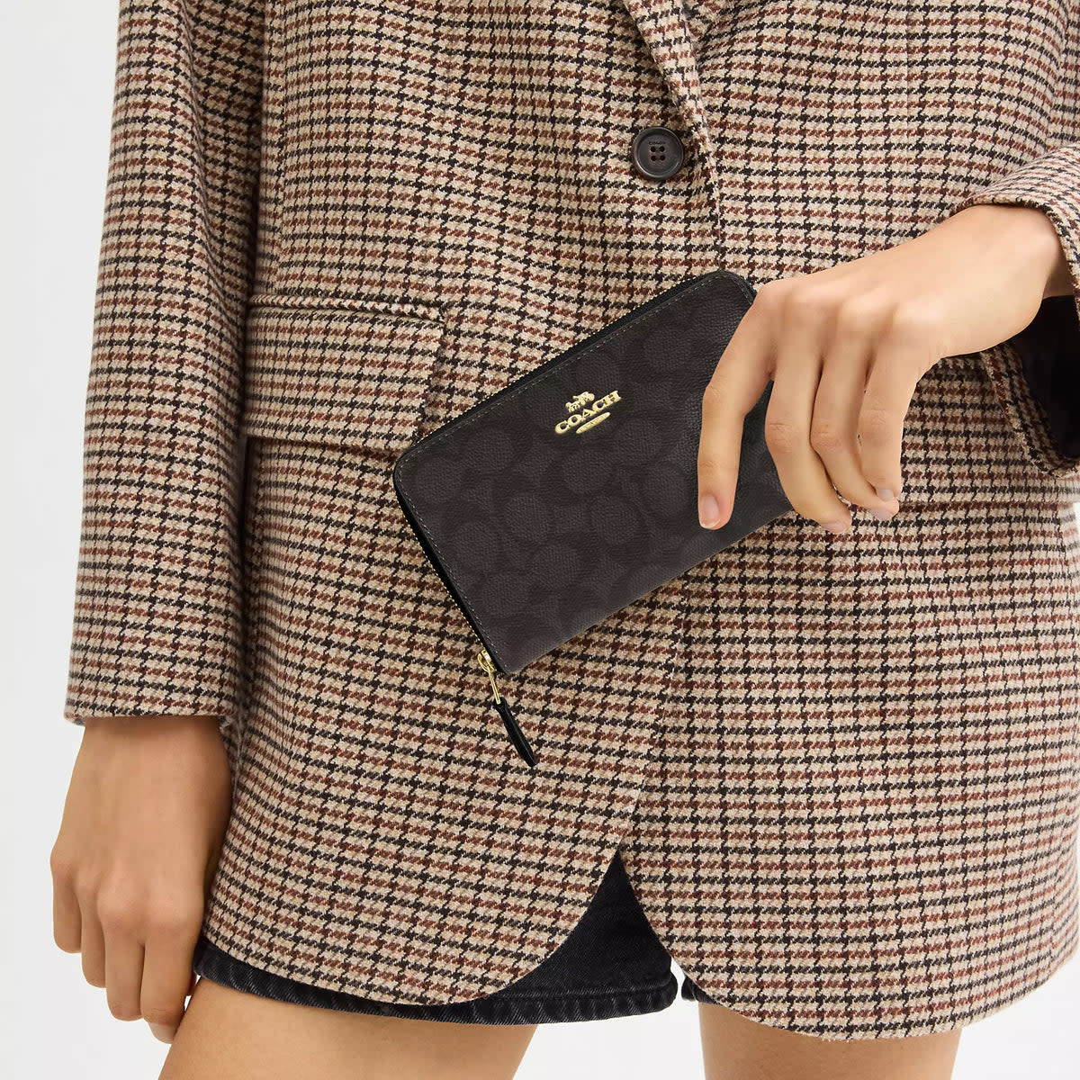 Medium Id Zip Wallet In Signature Canvas 3