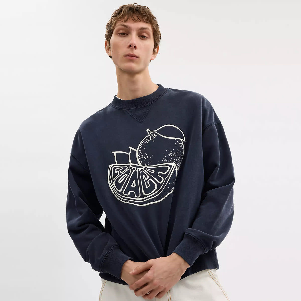 Orange Crewneck Sweatshirt 3