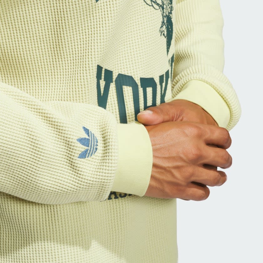 Adidas Hoop York City Long Sleeve Cotton Waffle Tee Men 5