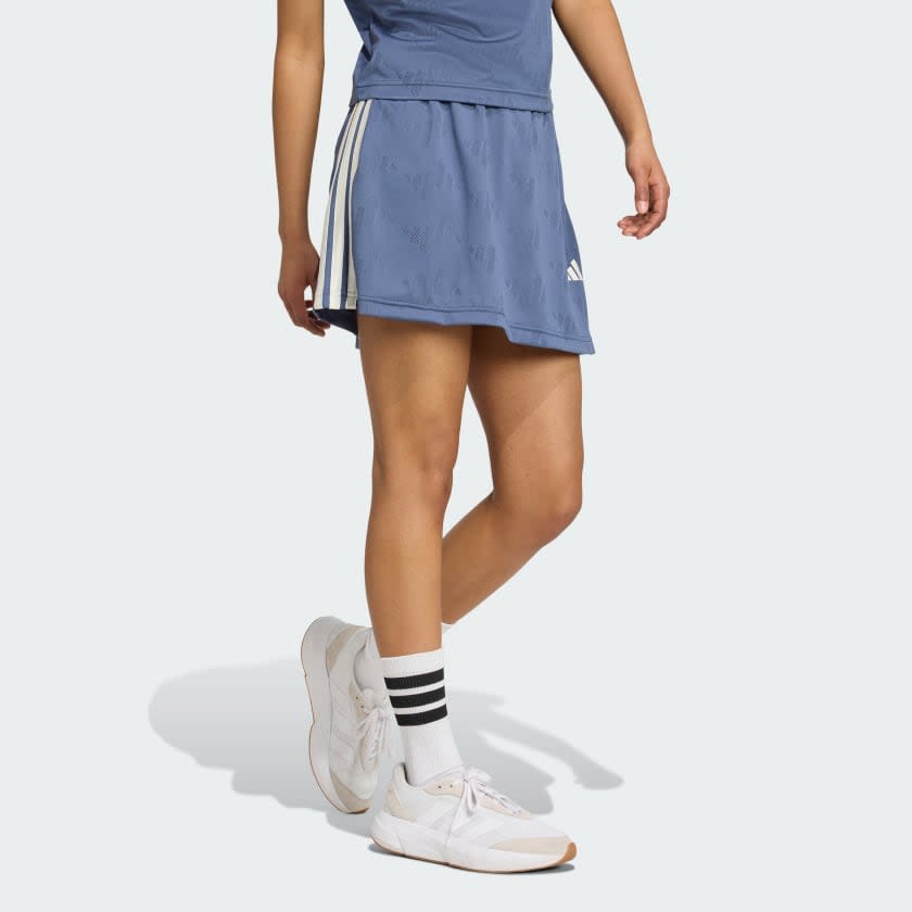 Adidas Stadium 3-Stripes Tennis Inspired Jacquard Skirt With Short Women 3