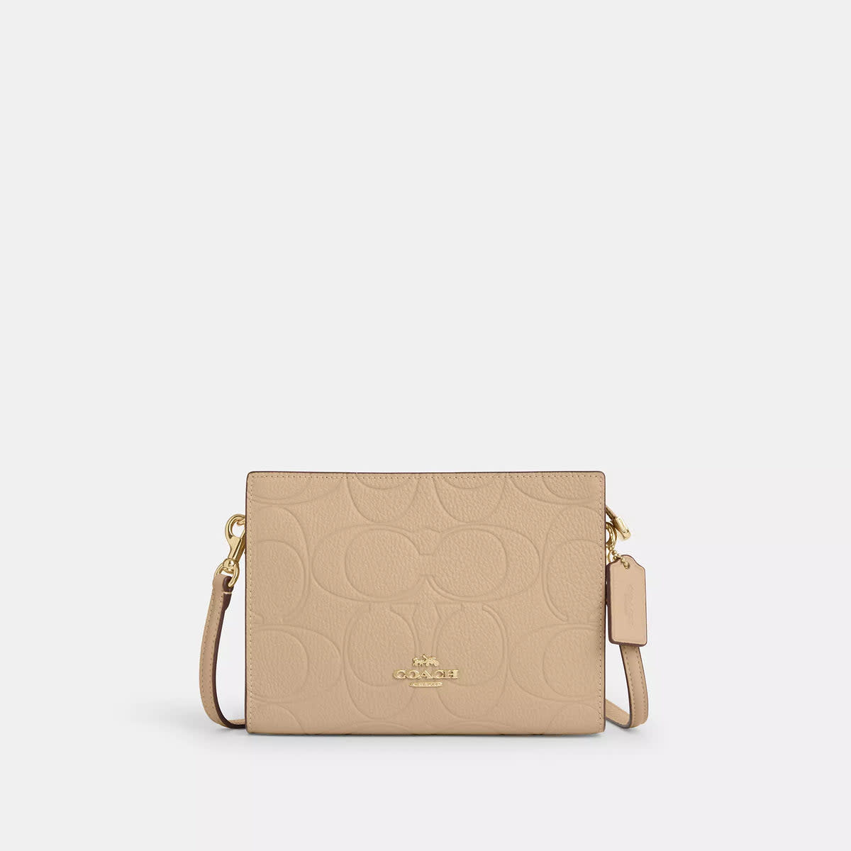 Slim Crossbody Bag In Signature Leather