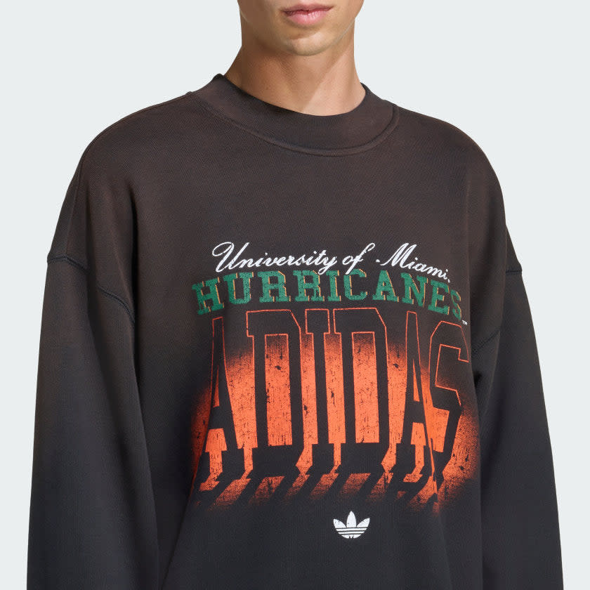 Adidas Miami Hurricanes Originals Crew Neck Sweatshirt Men 4