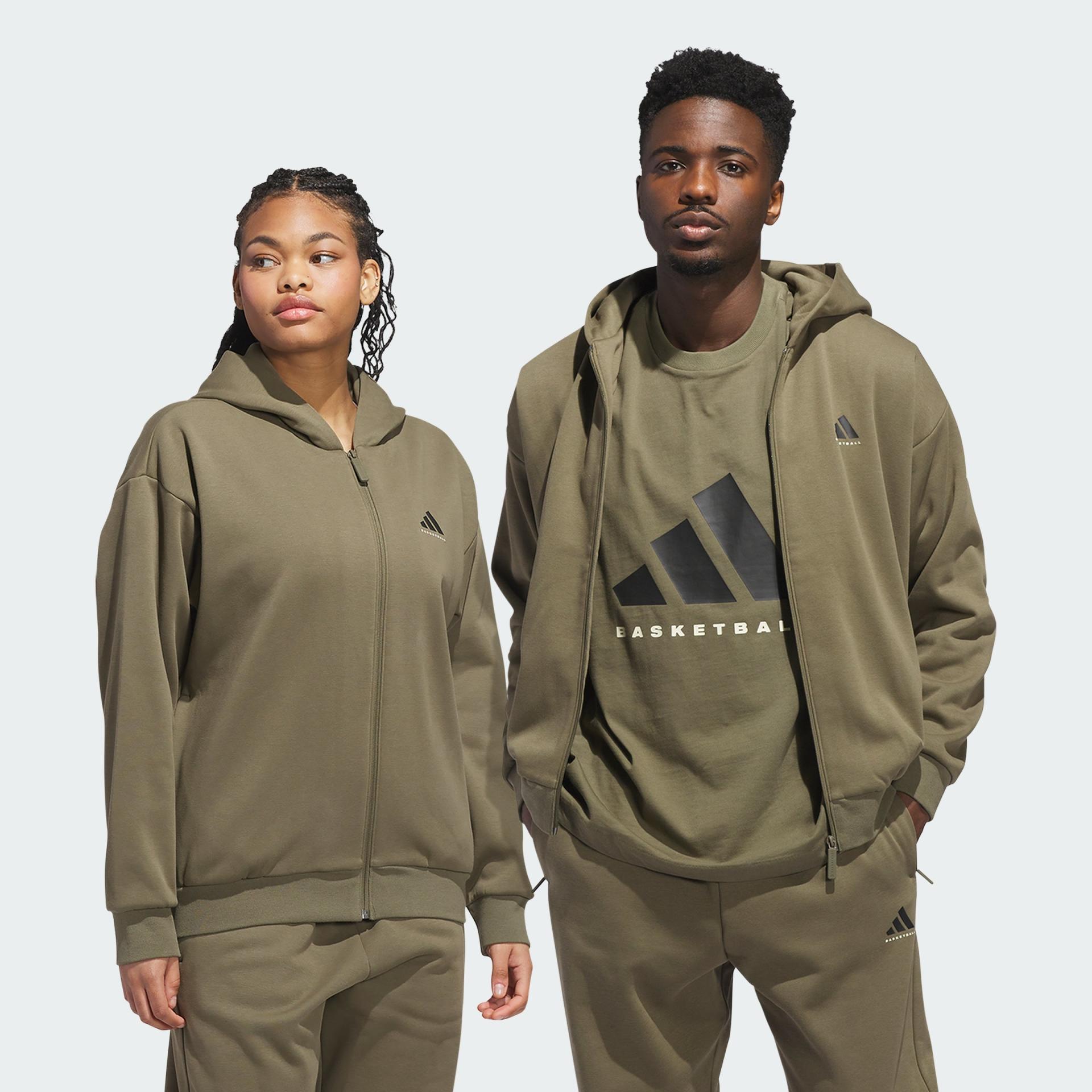Adidas Basketball Full-Zip Hoodie (Gender Neutral) Men