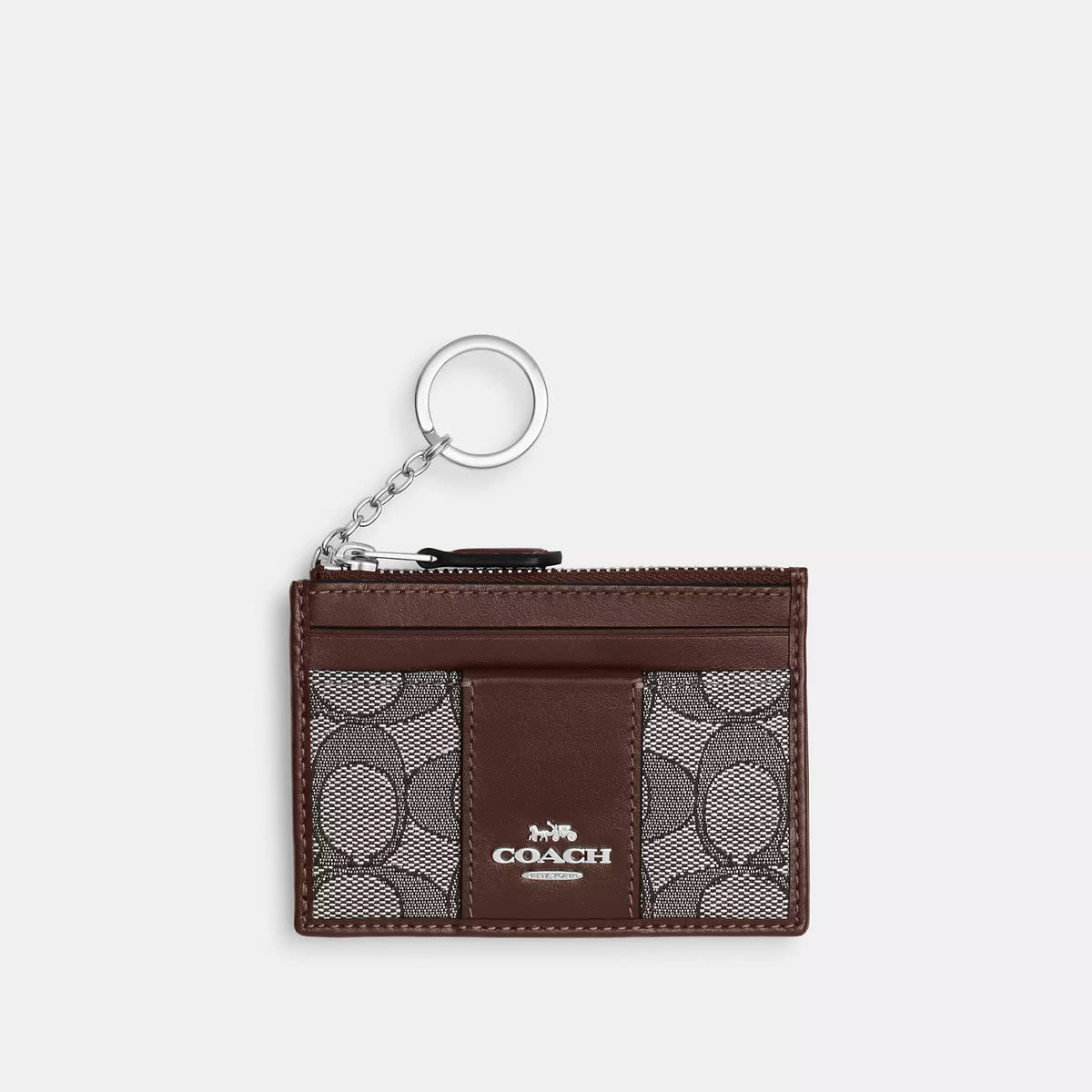 Mini Skinny Id Case In Signature Jacquard