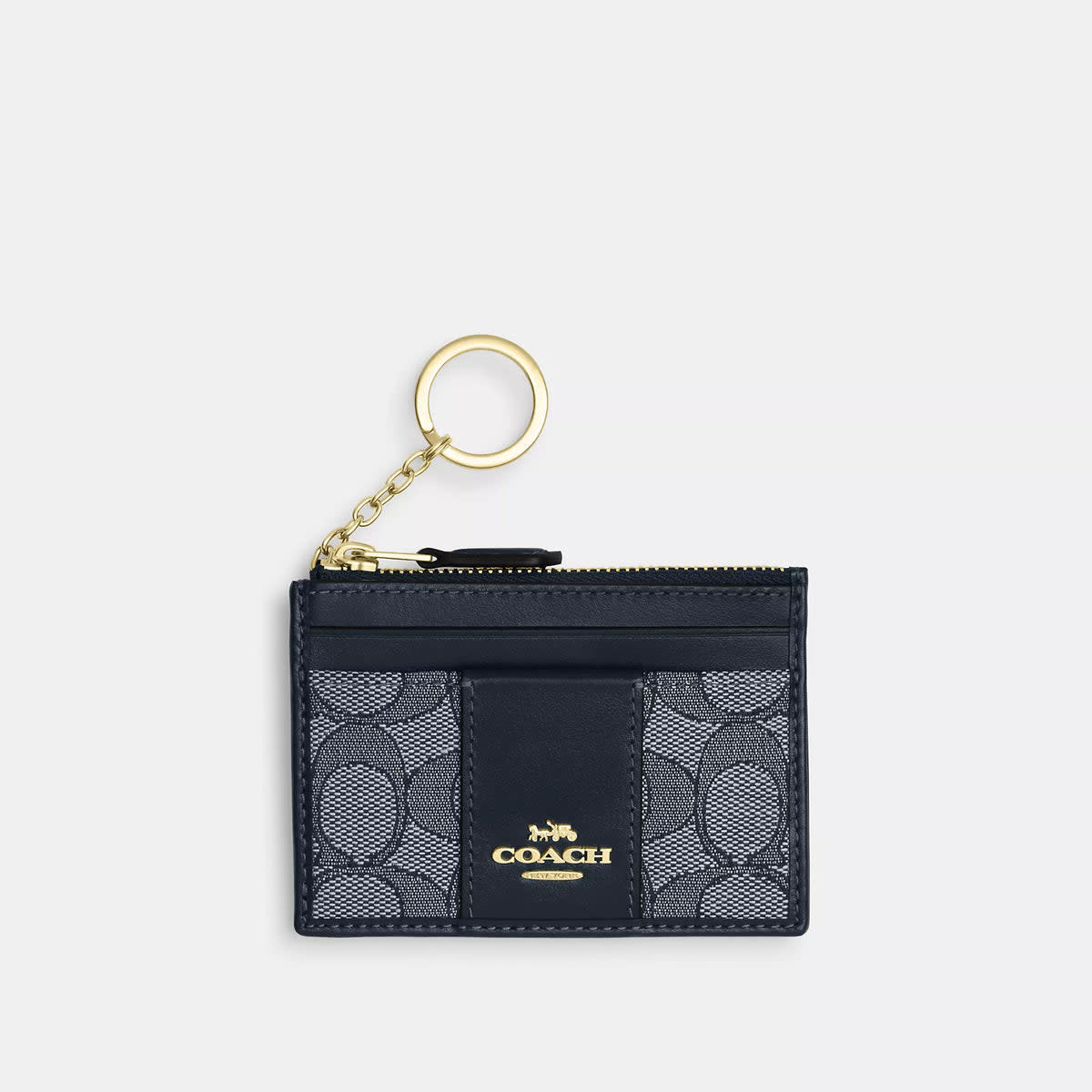 Mini Skinny Id Case In Signature Jacquard 3