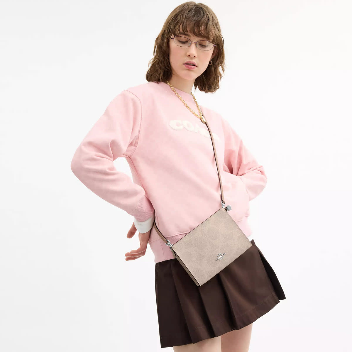 Slim Crossbody Bag In Signature Canvas 4