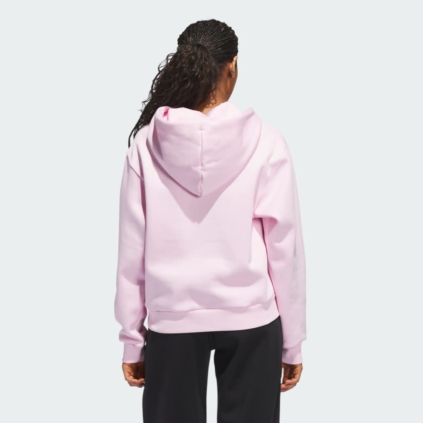 Adidas Seasonal Essentials Ruffled Big Logo Graphic Hoodie Women 2