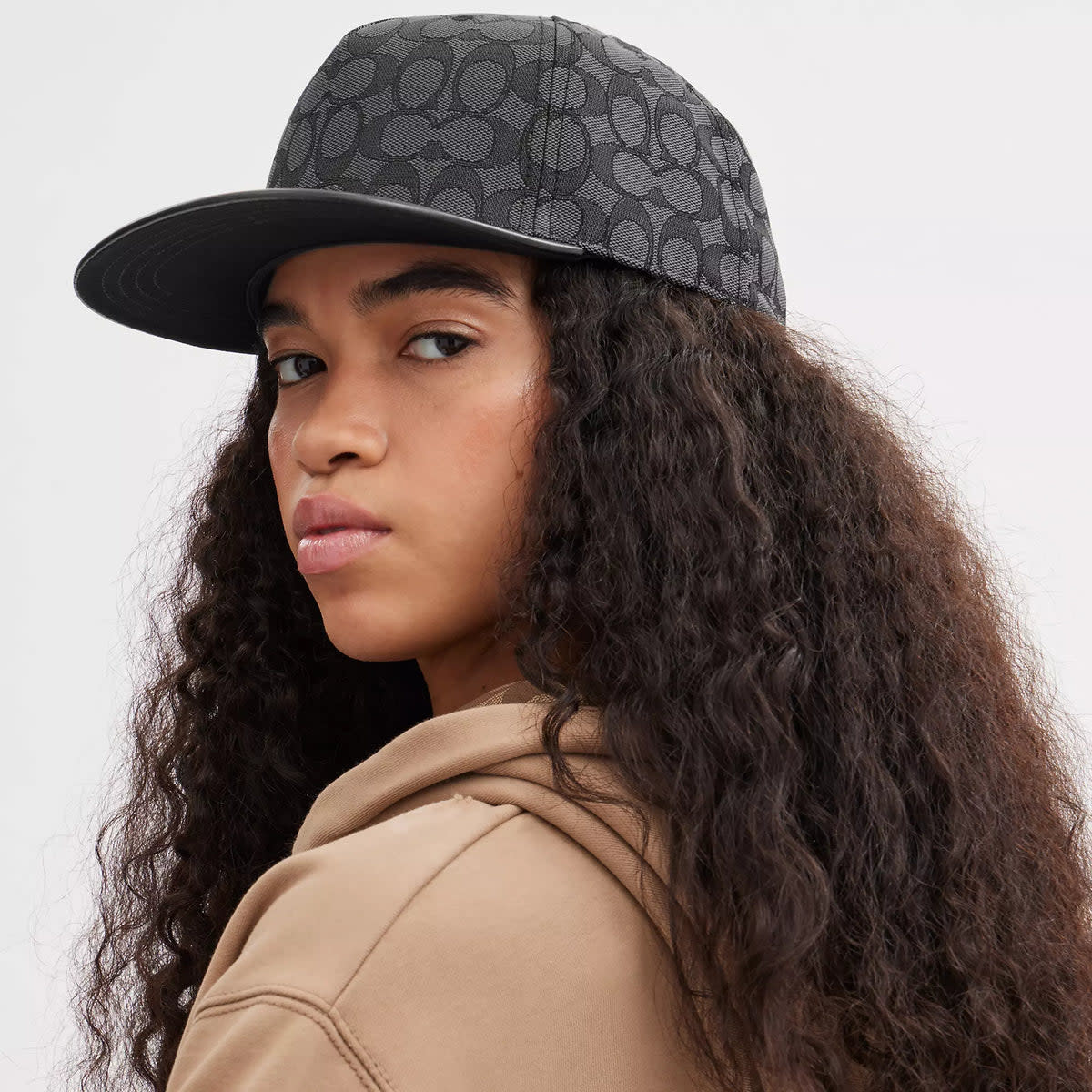 Signature Jacquard Flat Brim Hat 3