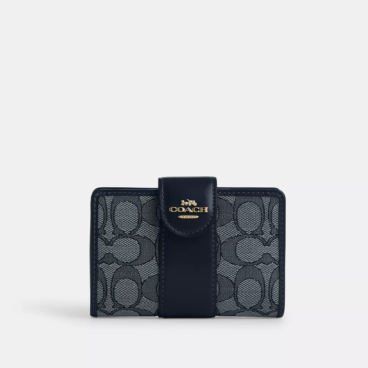 Medium Corner Zip Wallet In Signature Jacquard