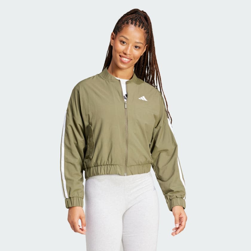 Adidas Essentials 3-Stripes Lifestyle Woven Bomber Jacket Women 3