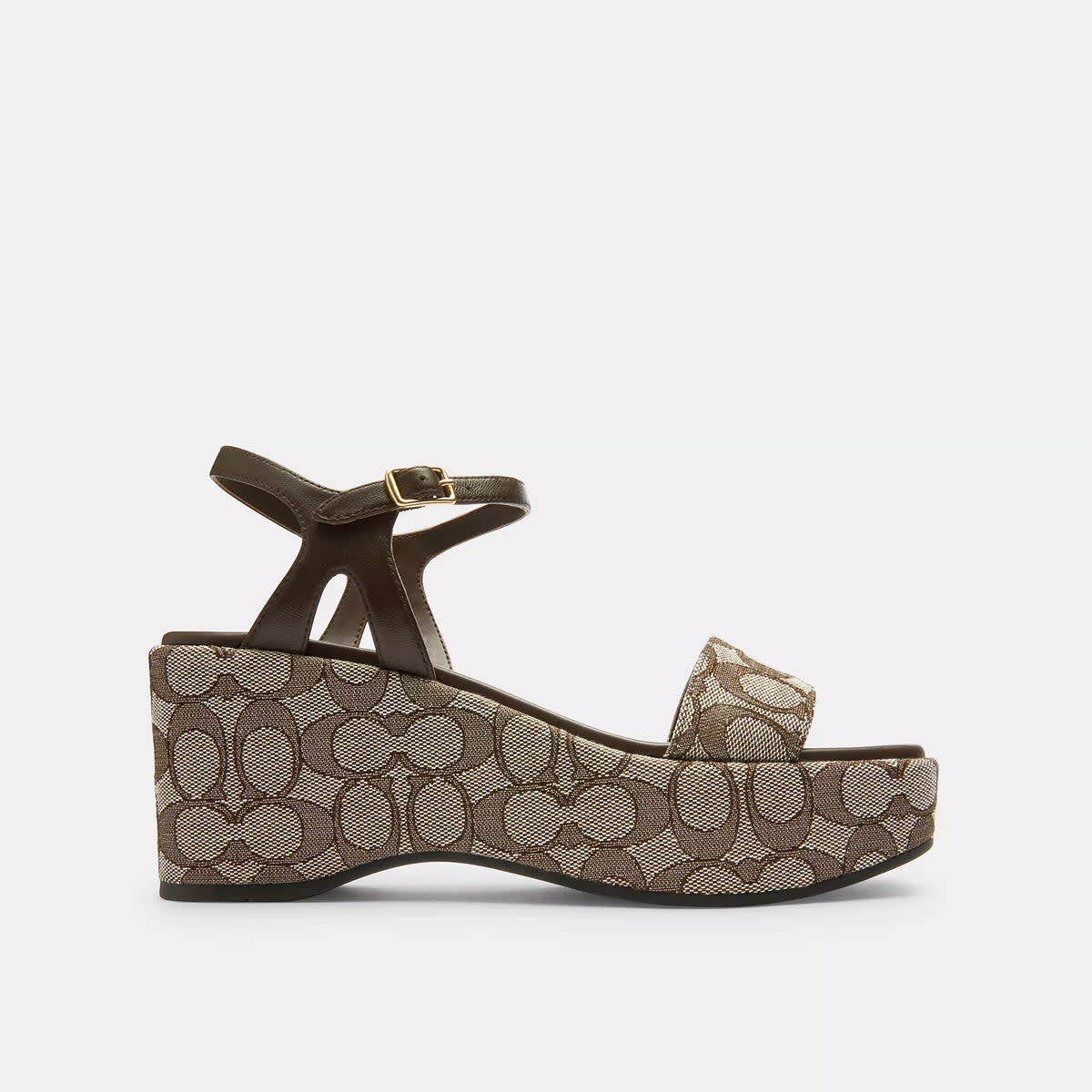 Gale Wedge Sandal In Signature Jacquard 3