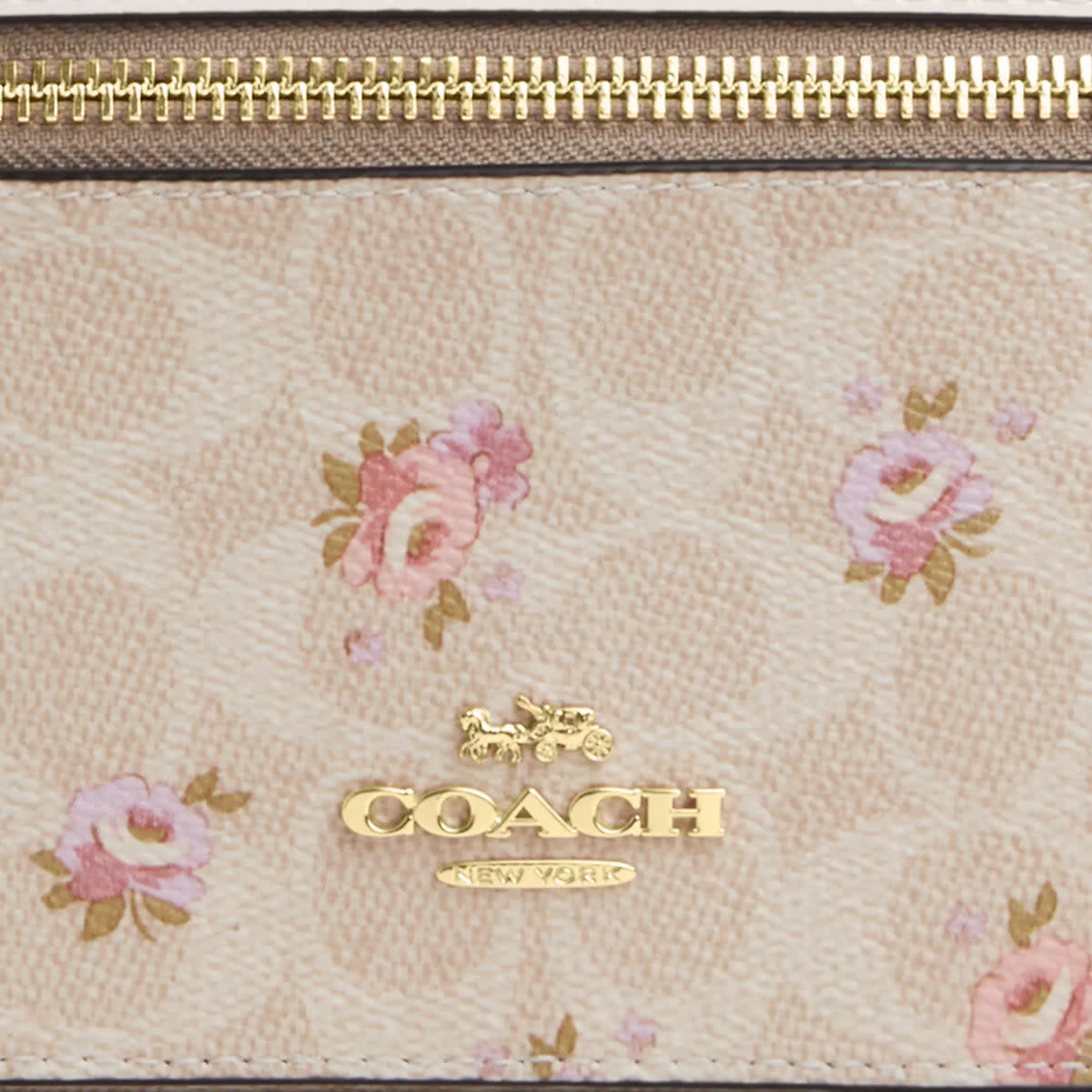 Cosmetic Case In Signature Canvas With Floral Print 3