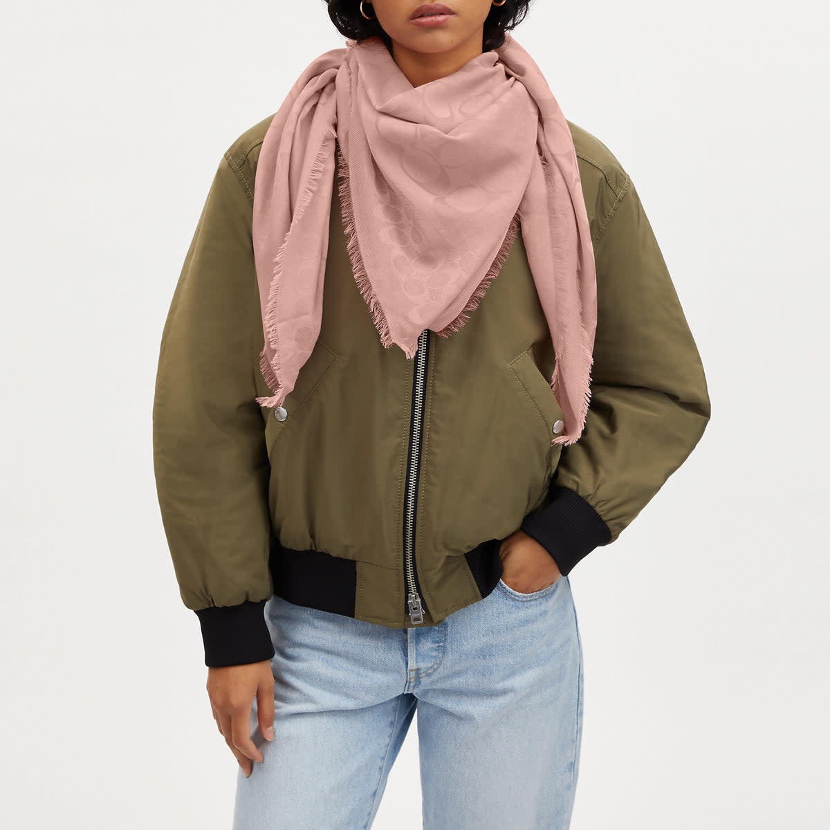 Signature Oversized Square Scarf 2