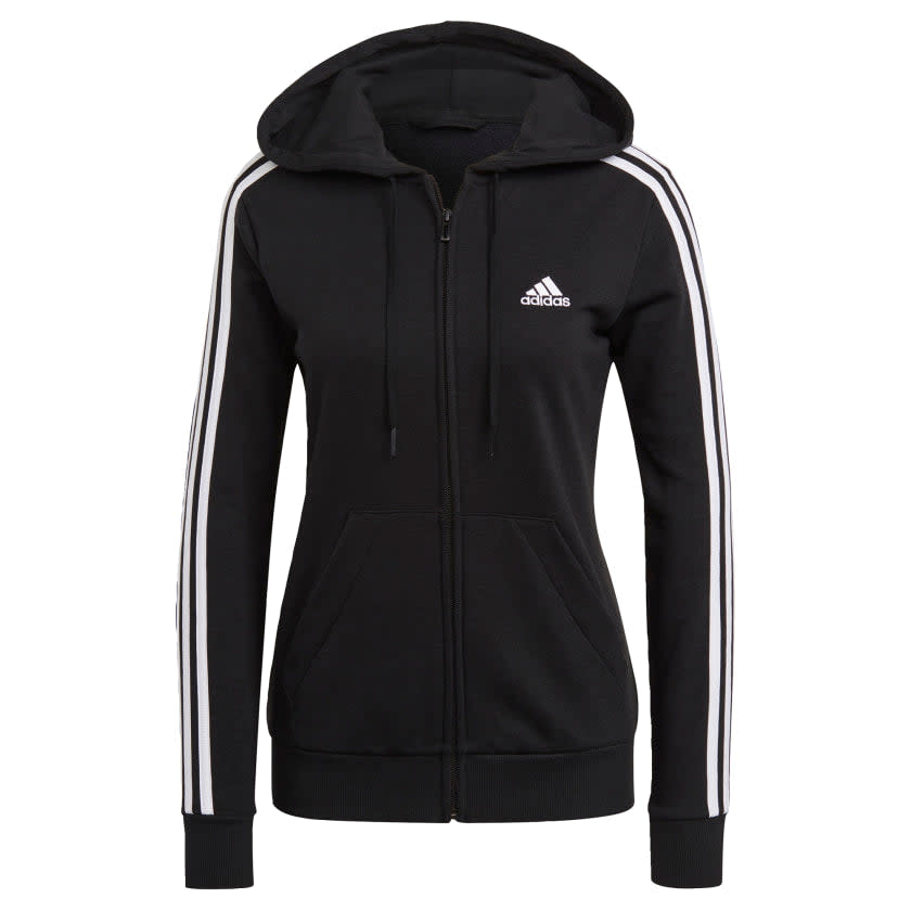 Adidas Essentials French Terry 3-Stripes Full-Zip Hoodie Women 2