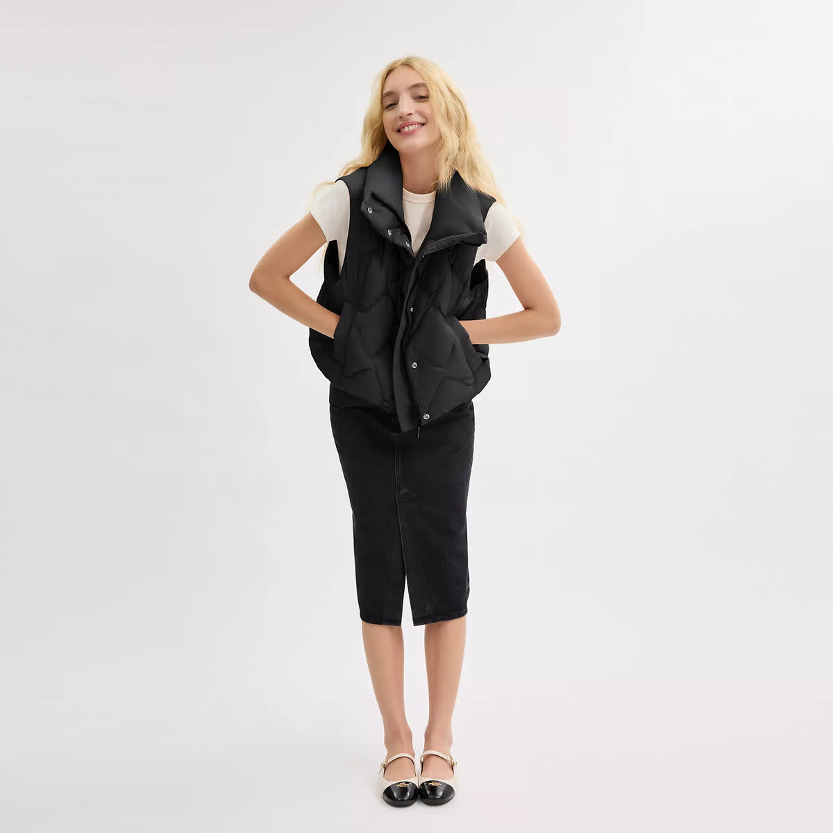 Quilted Vest In Recycled Polyamide 4