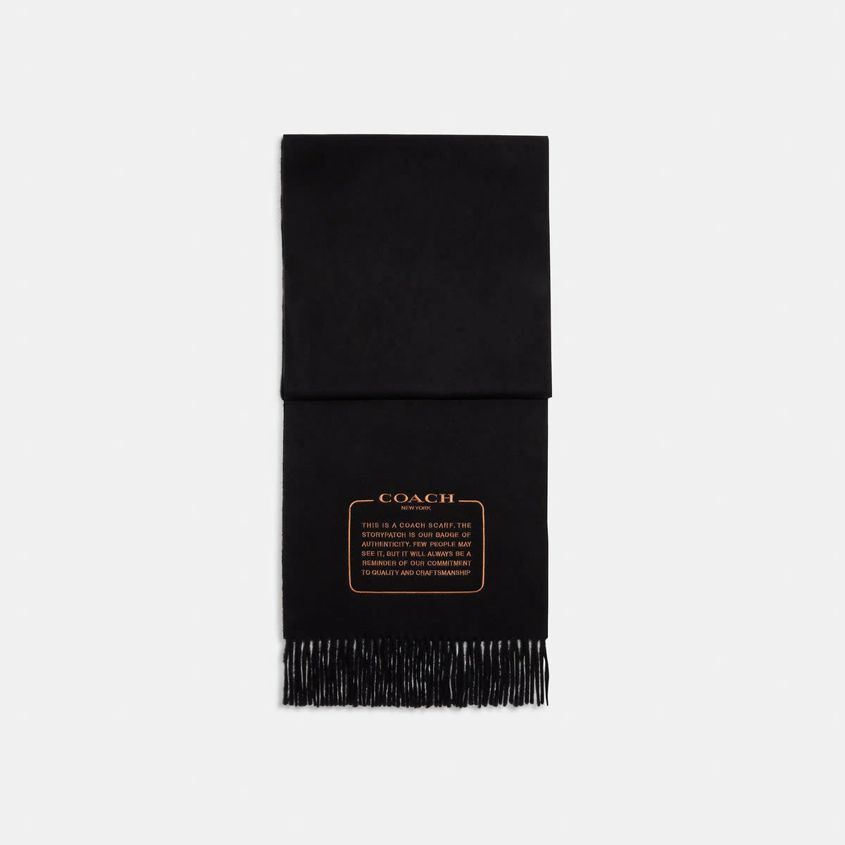Embroidered Patch Cashmere Muffler 3