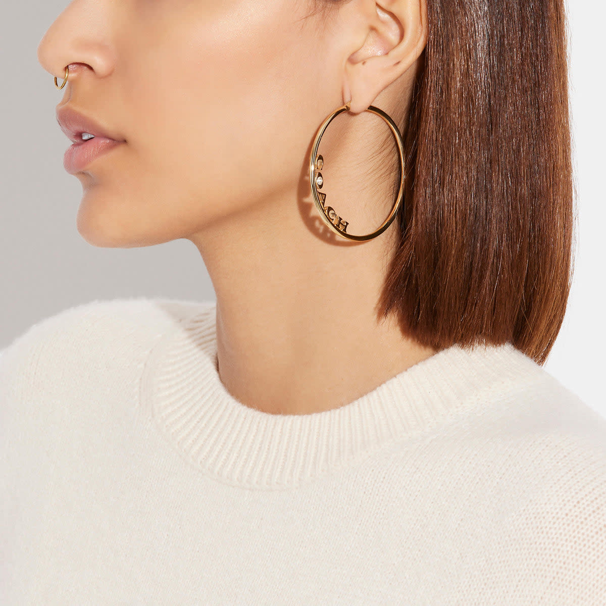 Coach Medium Hoop Earrings 2