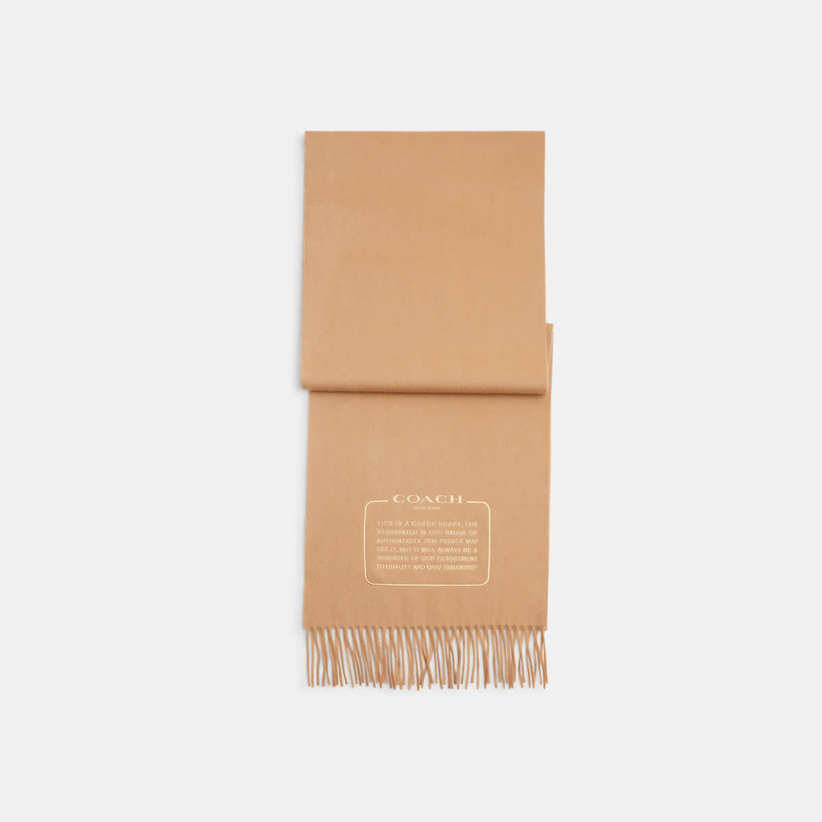 Embroidered Patch Cashmere Muffler