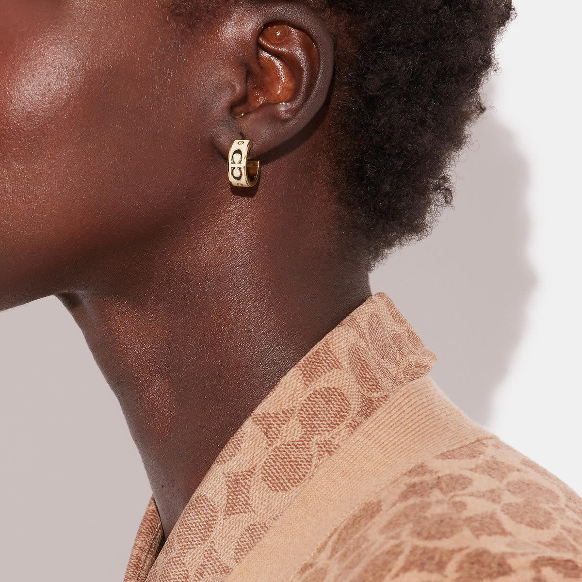 Signature Enamel Huggie Earrings 2