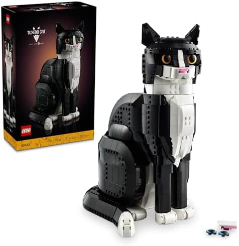 LEGO Ideas Tuxedo Cat - Building Sets for Adults Ages 18+ - DIY Crafts Kit for Home Decor, Living Room or Bedroom - Gift for Birthdays - 21349