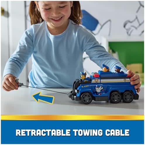 PAW Patrol Team Cruiser, Large Scale Vehicle with Exclusive Chase, Marshall, Skye, Rubble, Rocky & Zuma Action Figures, Toys for Boys & Girls Ages 3+ 4