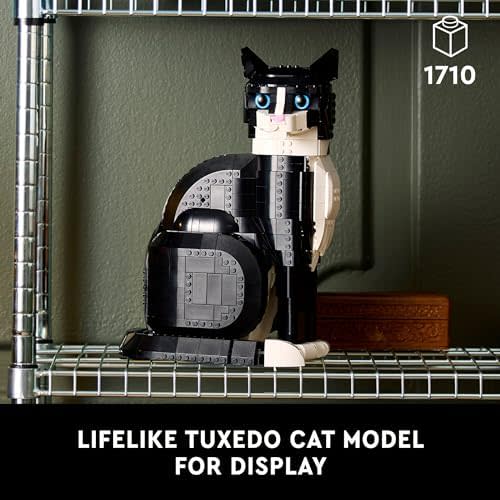 LEGO Ideas Tuxedo Cat - Building Sets for Adults Ages 18+ - DIY Crafts Kit for Home Decor, Living Room or Bedroom - Gift for Birthdays - 21349 2