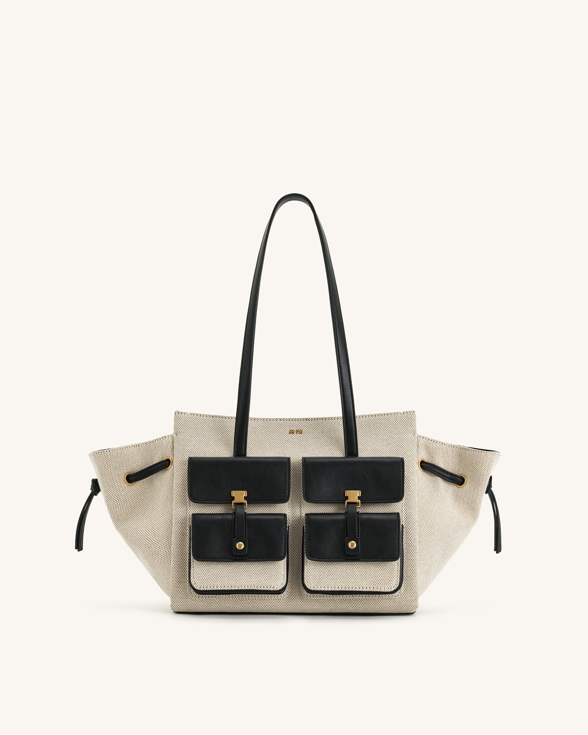 Linda Tote Bag - Black Canvas