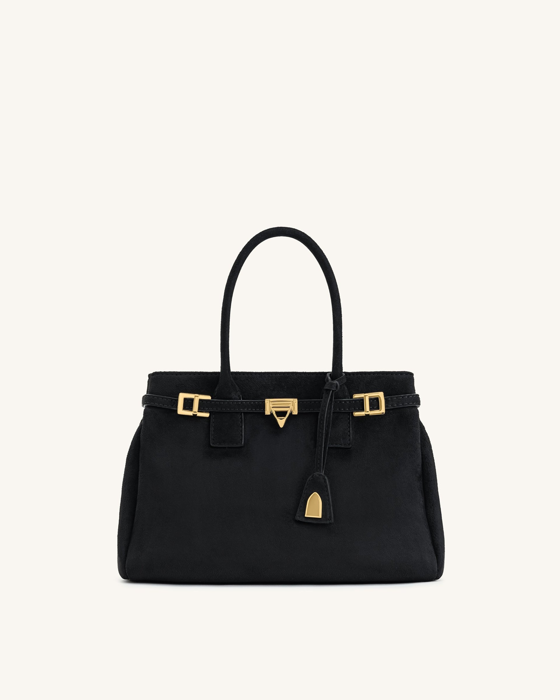 Miley Belt Embellished Tote Bag - Black