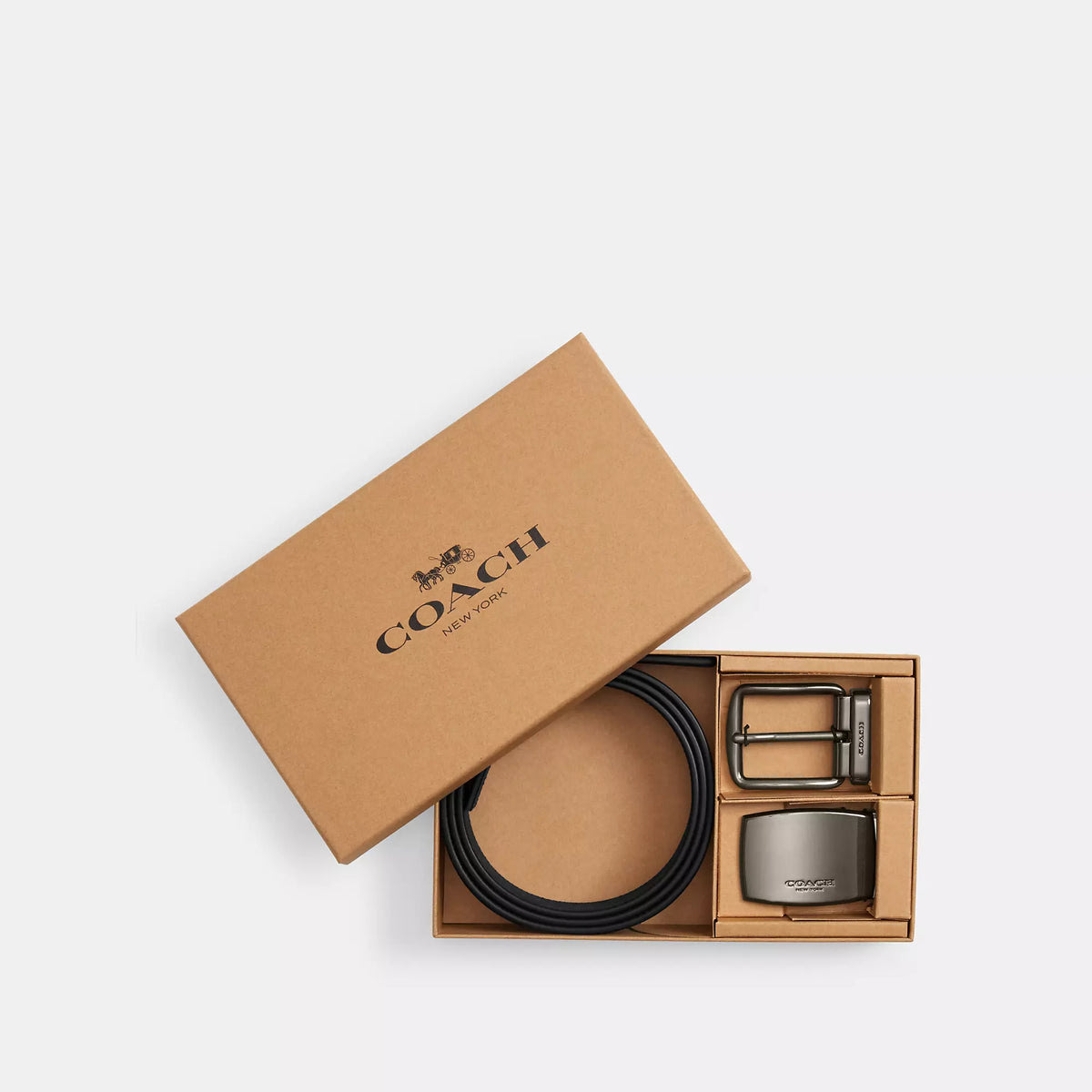 Boxed Plaque And Harness Buckle Cut To Size Reversible Belt, 38 Mm