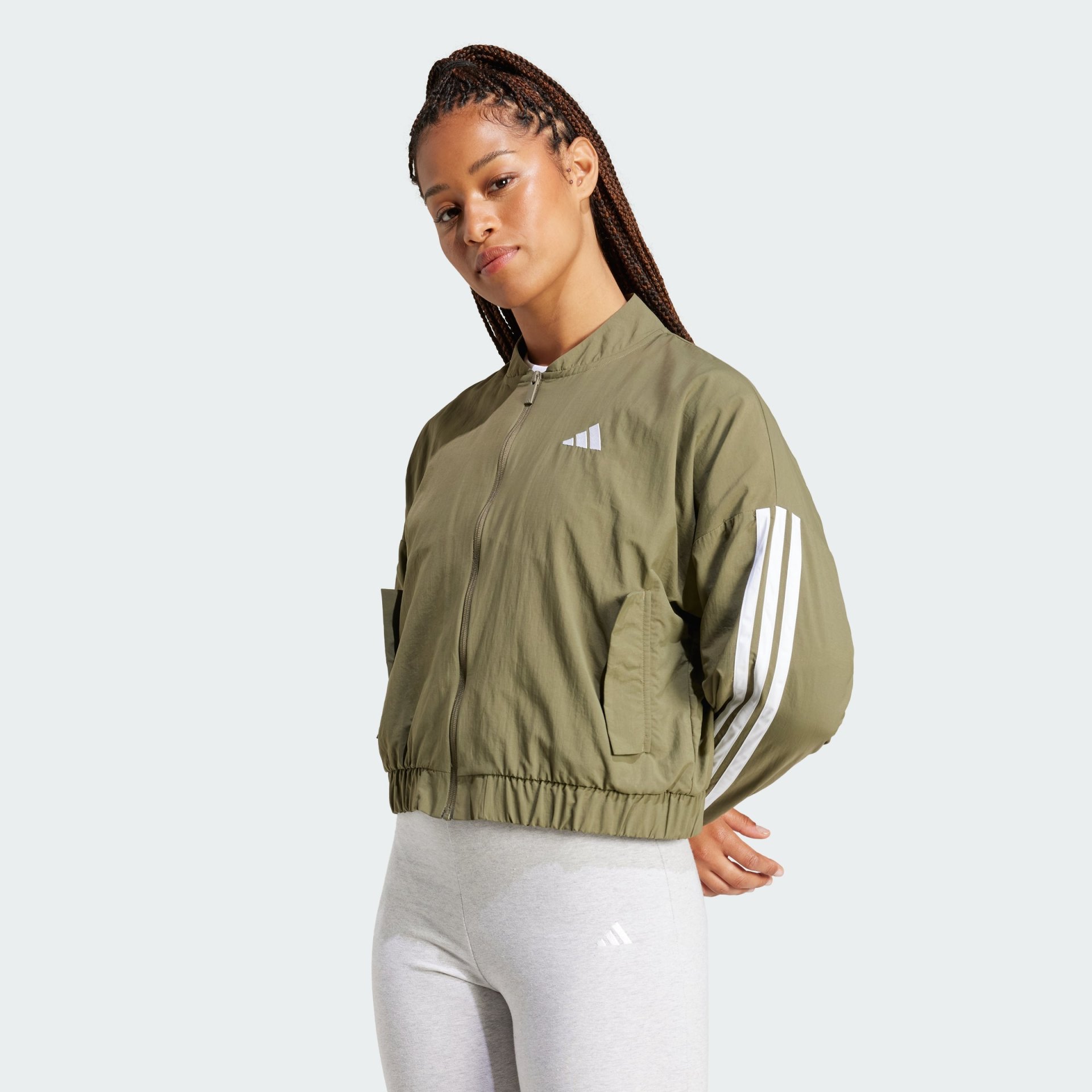 Adidas Essentials 3-Stripes Lifestyle Woven Bomber Jacket Women