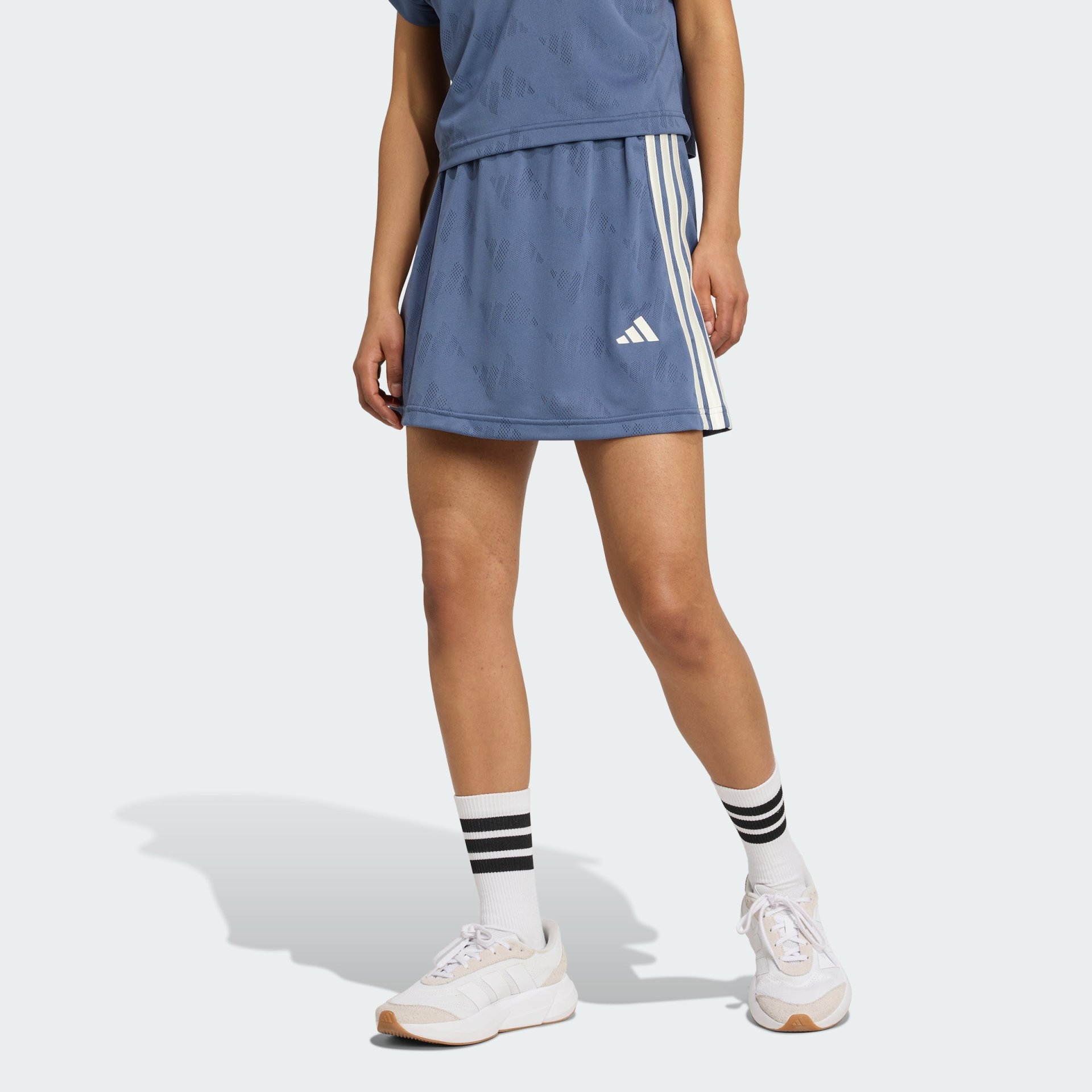 Adidas Stadium 3-Stripes Tennis Inspired Jacquard Skirt With Short Women