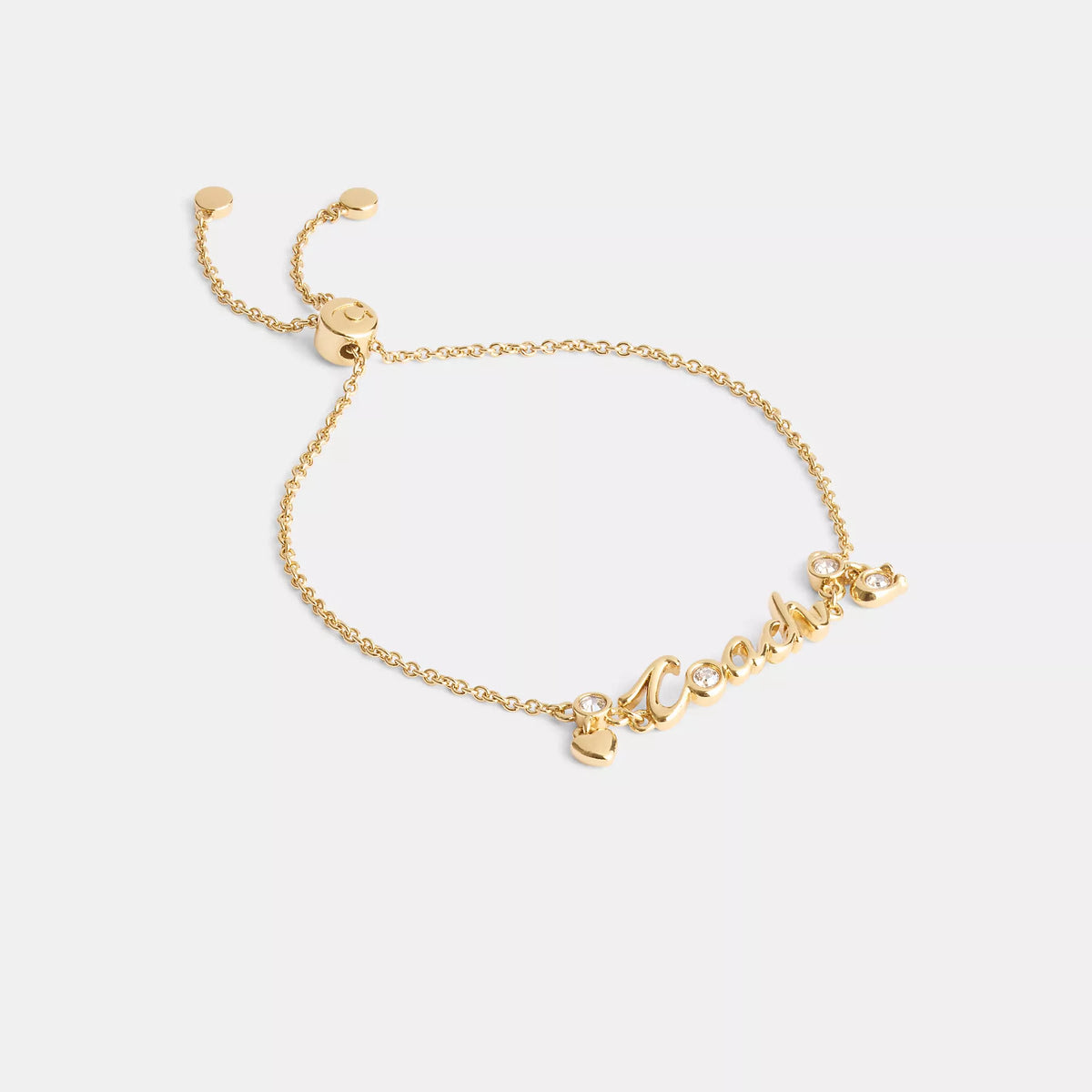 Coach Script Heart Slider Bracelet