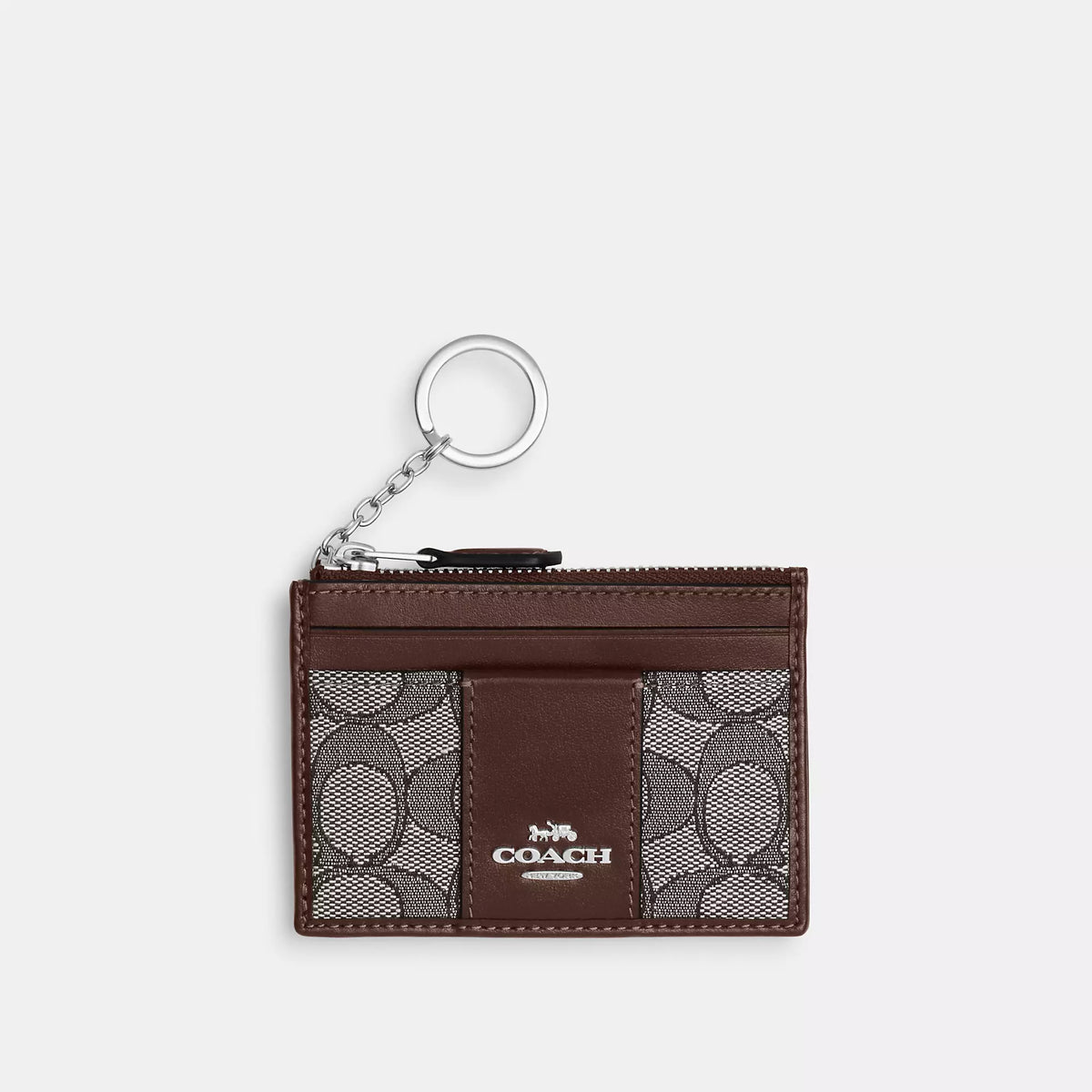 Mini Skinny Id Case In Signature Jacquard