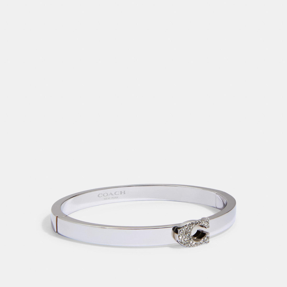 Pave Signature Hinged Bangle