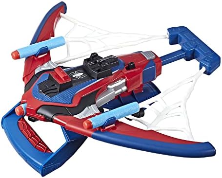 Marvel Spider-Man Web Shots Spiderbolt NERF Powered Blaster Toy, Fires Darts, 3 Darts, Kids 5+ Years (Amazon Exclusive)