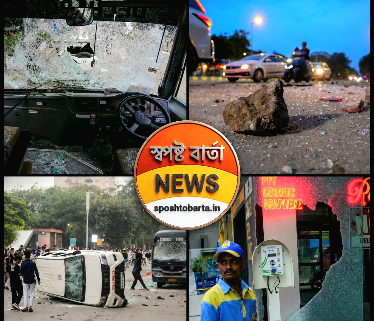 Without real NEET students Deep State Sponsored (?!?) Delhi Protest Turns Violent: Police Vehicles Damaged During 'Chalo Sansad' March,