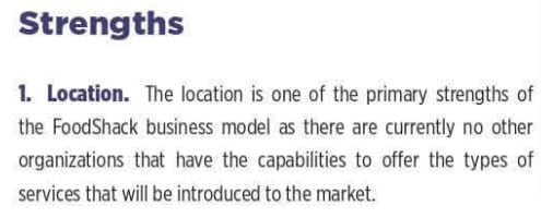 Snack Shop Business Plan Sample 6 swot analysis of Snack Shop Business Plan Sample